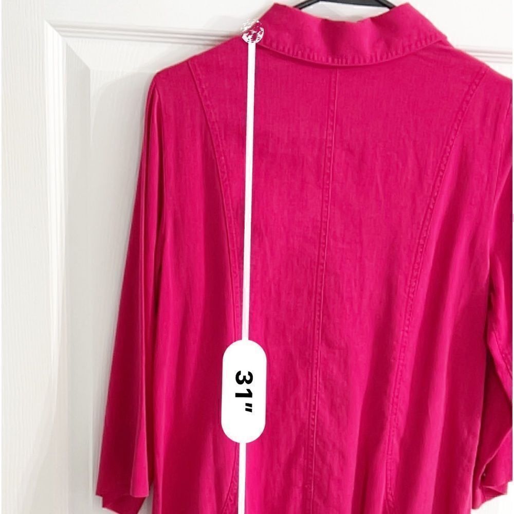 Soft Surroundings Button Up Tunic In Fuchsia W/ M… - image 7